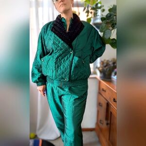 LAVON - 90s Vintage colorshift windbreaker velvet track leisure suit - XL